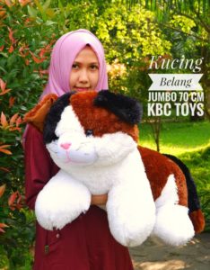 Boneka Kucing Belang Jumbo