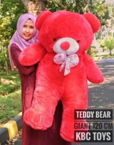 Boneka Teddy Bear Giant Merah Super Jumbo