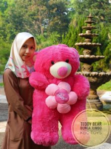 Grosir Boneka Teddy Bear Bunga pink