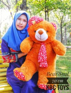 Grosir-Boneka-Teddy-Bear-Syal-Jumbo-Orange