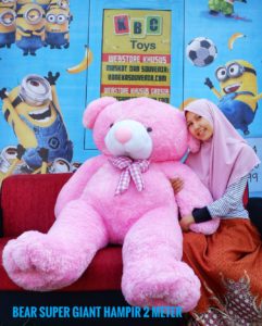 Boneka-Teddy-Bear-Super-Giant-Tinggi-2-Meter-warna-pink